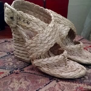 Stella McCartney Raffia Sandals 6.5